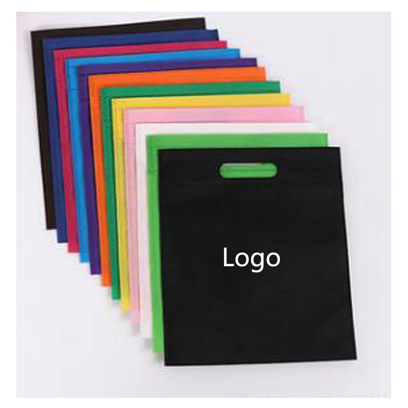 Promotional Cheap Custom Logo Print Eco Friendly Die Cut Shopping Non-Woven Bags D Cut non woven bag