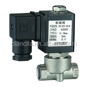 2W-050-10NJ 2/2 way stainless steel vacuum solenoid valve 24v solenoid valve