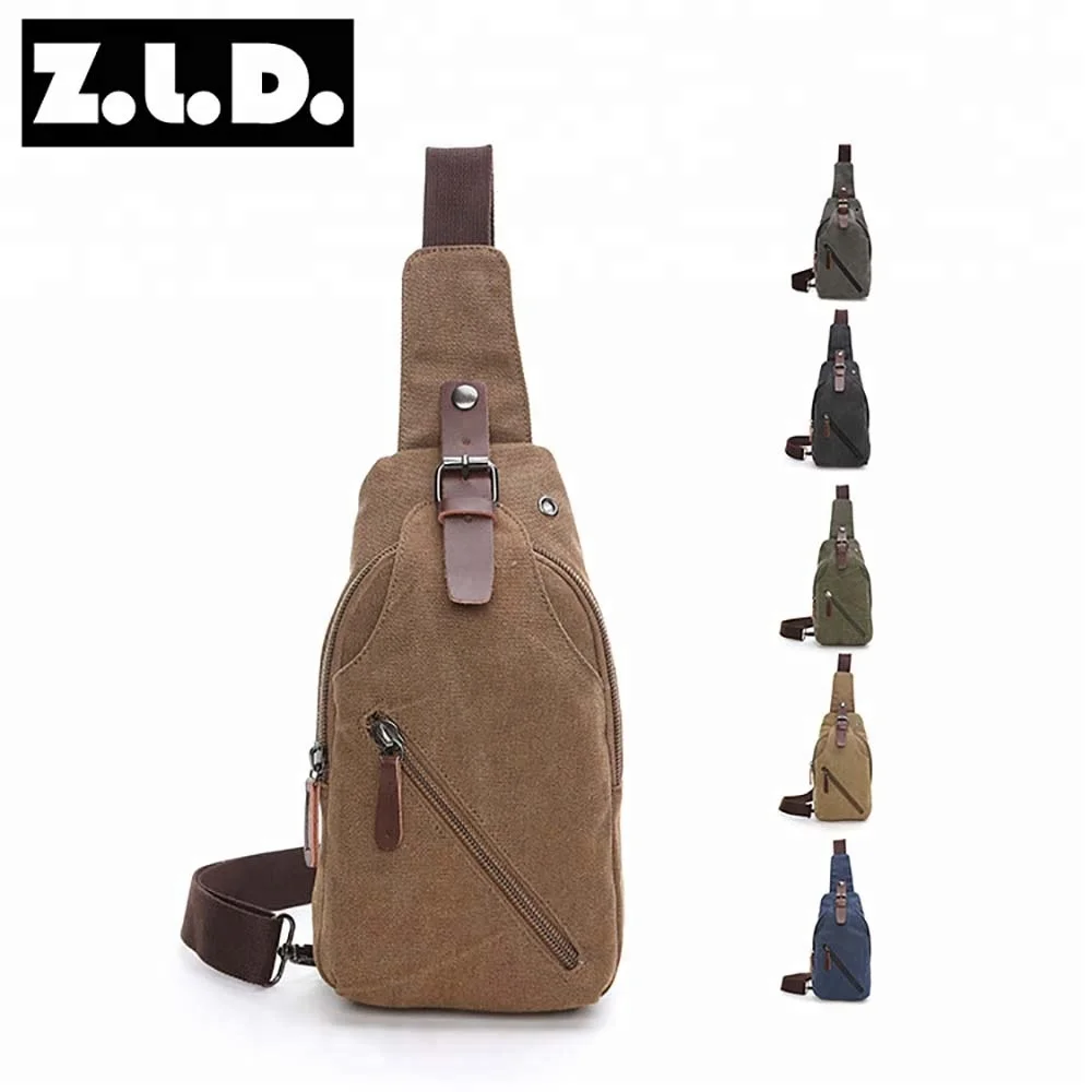 ZUOLUNDUO High Capacity Men Mobile Phone Mens Sling Chest Bag Shoulder Crossbody Bag