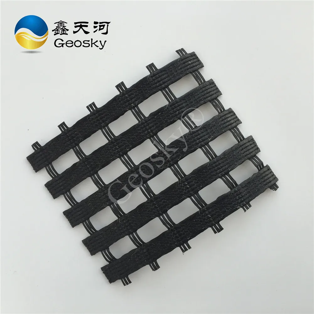 road construction pvc coated polyester geogrid