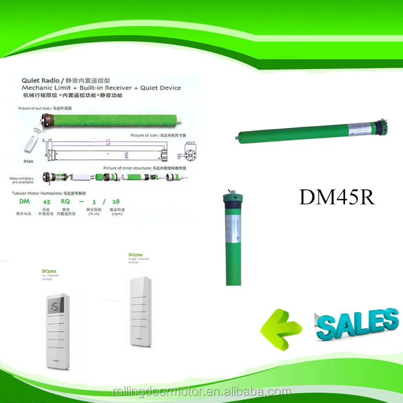 DM45 manual type tubular motor for roller shutter