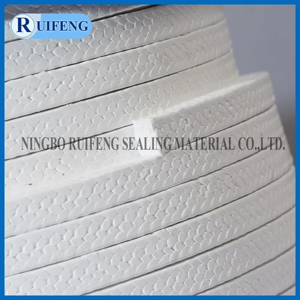 Pure PTFE braided packing for mechanical sealing