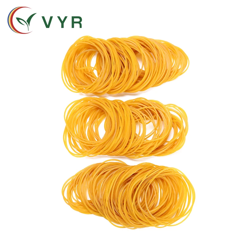 100% natural Yellow Elastic Rubber Bands Professional manufacturer 2.5 Inches in Diameter