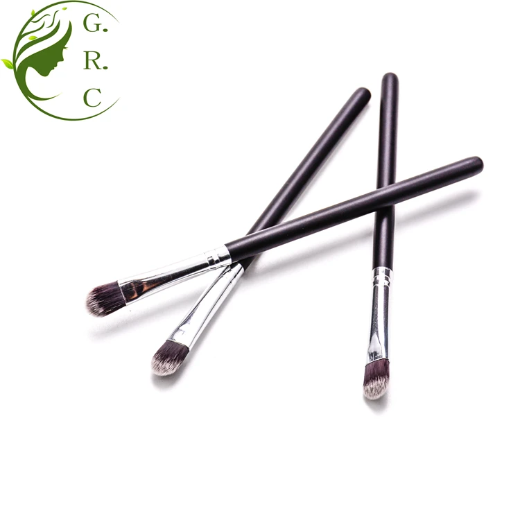 Custom Logo Single Wood Handle Private Label Single Mini Flat Eyeshadow Brush Makeup Brush Applicator
