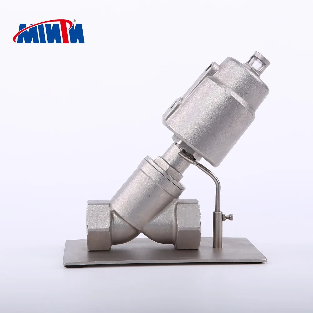PneumaticY type angle seat valve new type SS304 SS316,BSP/NPT,BSPT