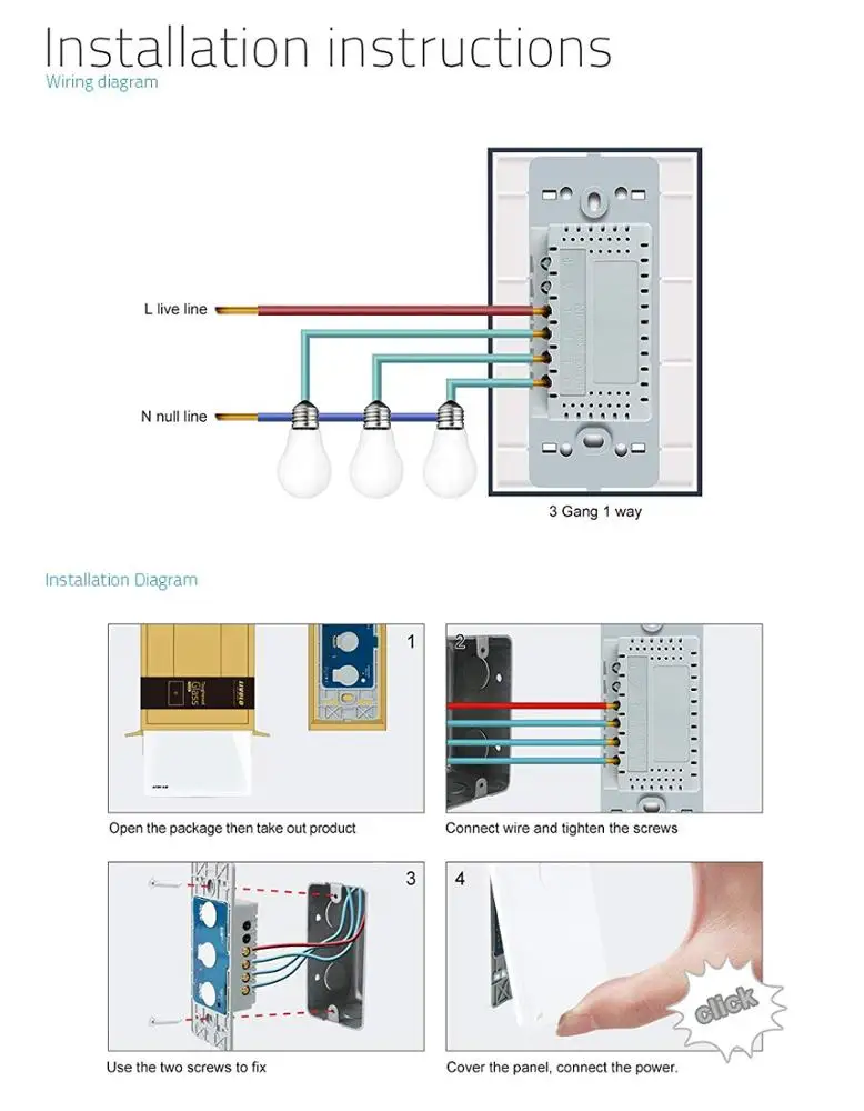 iot  switch panel control+ zigbee onoff switch+wifi smart switch live wire with glass touch panel for smart home