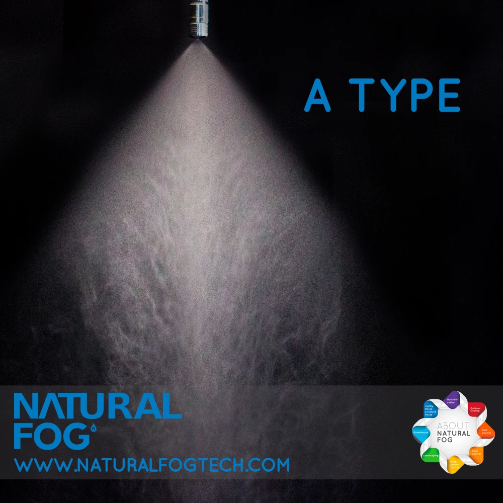 Natural Fog Cleanable Drip Free Hydroponics Mist Irrigation Stainless Steel Fog Nozzle