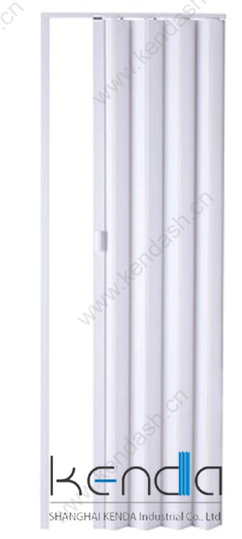 Folding Door Glazed PVC White Gloss Lockable Internal Door