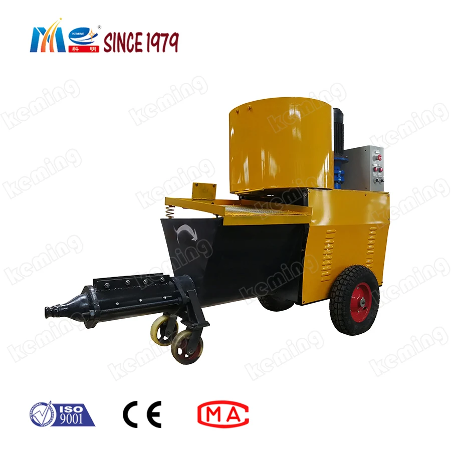KHT mortar plastering machine cement pump and spraying plaster with mini air compressor