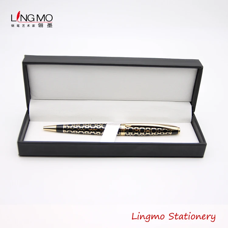 Black Leather Gift Pen Box Gift Pen Set Box