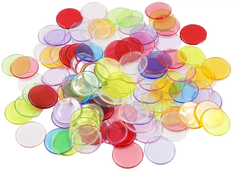 3/4-inch Bingo Chips Mixed Color Marker Educational Counting Kids Classroom Learning Toy Fun Family Club Game Toy