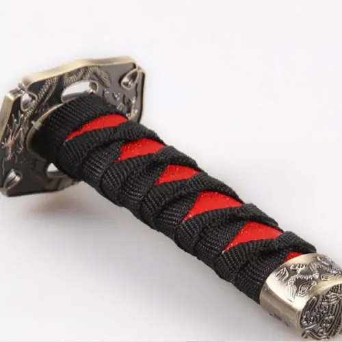 Universal Samurai Sword Gear Shift Knob Shifter  Metal Black+Red 156mm