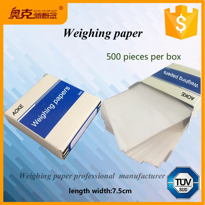 Recommended manufacturers 7.5cm * 7.5cm Balance weighing paper for lab use
