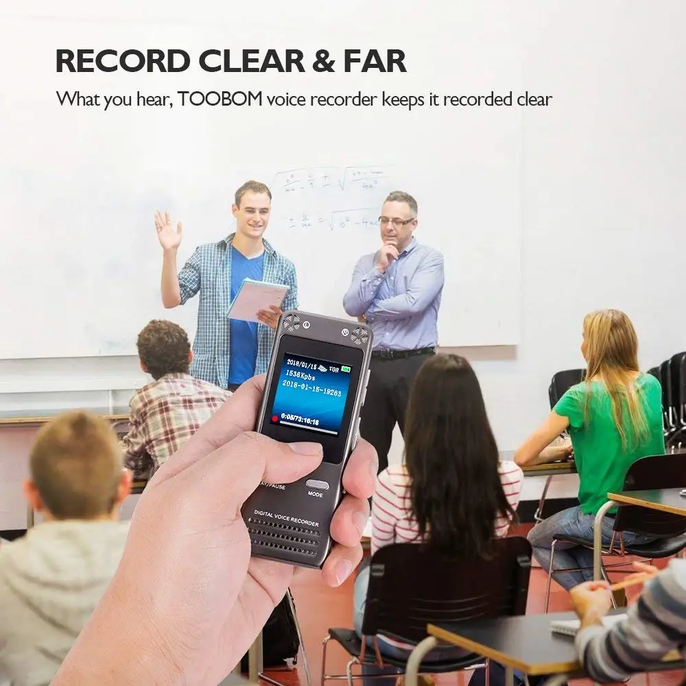Portable Digital Audio Voice Recorder Recording Device Dictaphone 8GB Memory MP3 Music Player Telephone Conversation Recorder