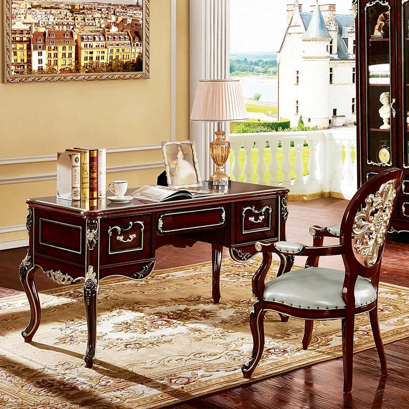 european style office furniture accessories wooden study table for study room