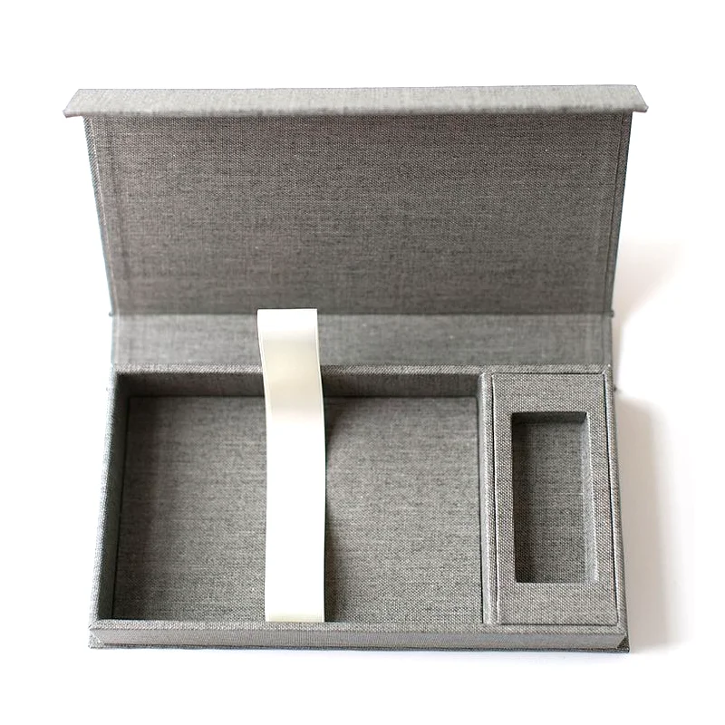 Free Sample Exquisite Custom Photo Album Packaging And Usb Drive Packing Gift Boxes With Magnetic Lid Closure