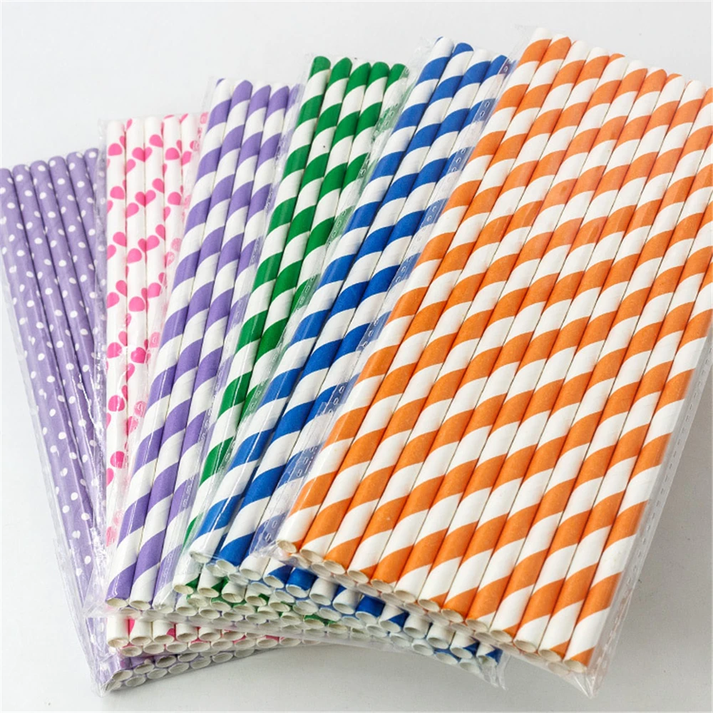 Biodegradable paper straws packaging printing logo custom paper straws package organic straws