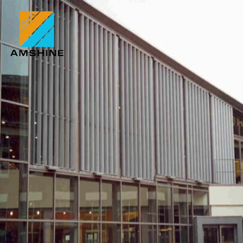 Sunproof automatic operating aerofoil building louvre