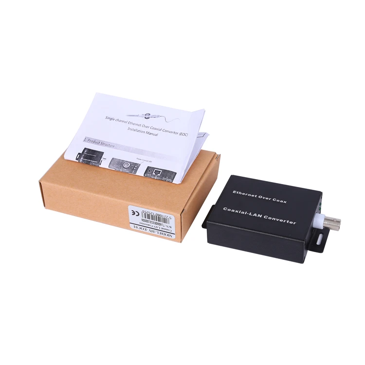 EoC Ethernet over Coaxial Converter, used for analog to IP system with existing coaxial cable, HY-EOC01