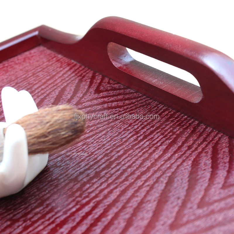 solid wood padded laptop bed tray with 2 handle