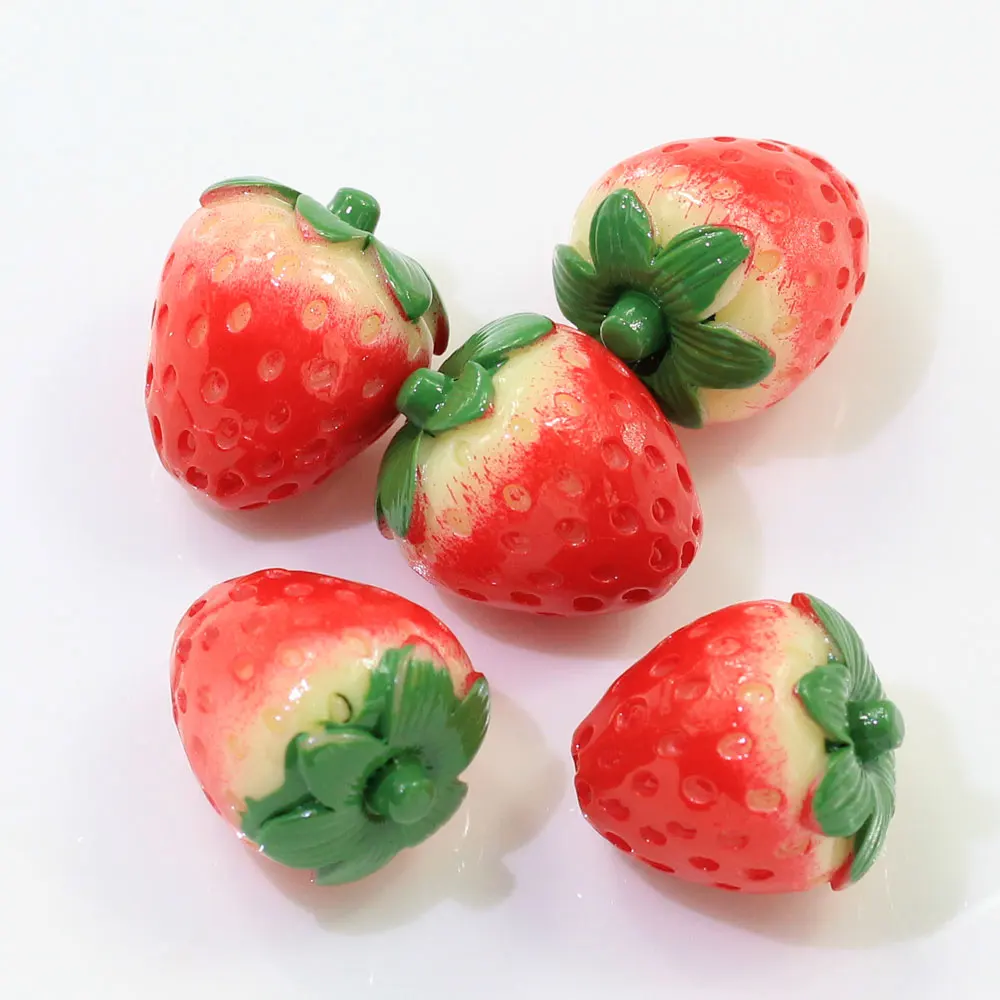 20 мм клубникой подвески с позолоченным кольцом бусины в форме клубники Шарм Подвески бусины для изготовления ювелирных изделий колье, браслет, серьги