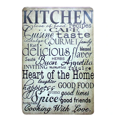 Wholesale Family Home Decor Vintage Tin Signs Decorative Pub Plates Metal Wall Art Plaques Tin Signs