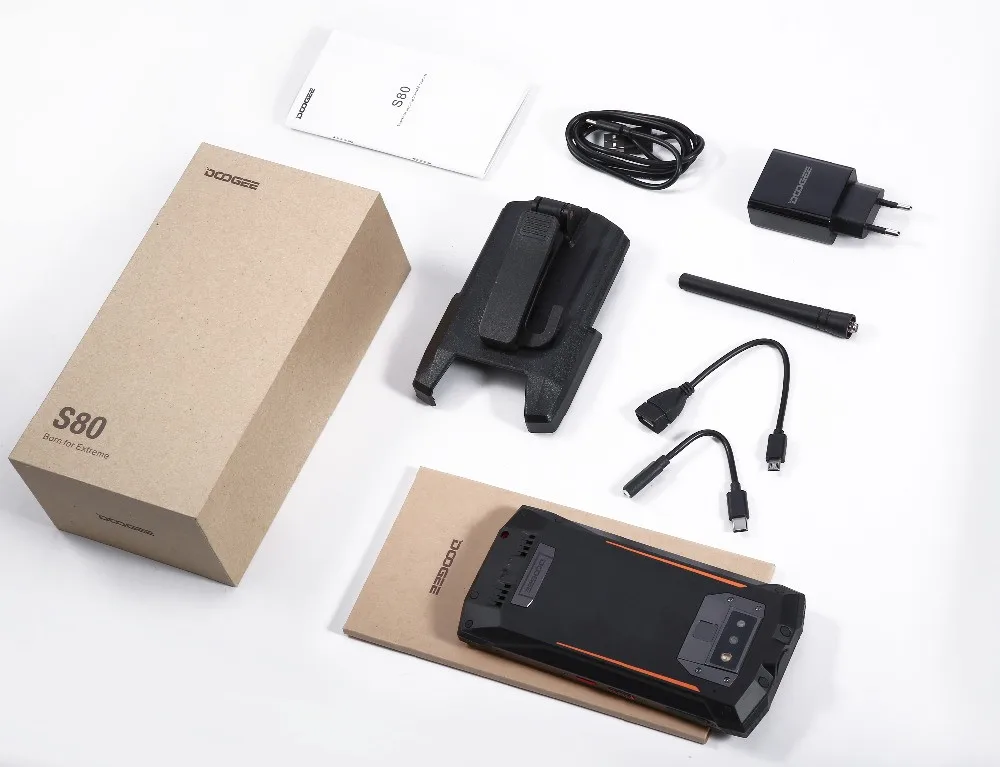 Иди и болтай Walkie Talkie “иди DOOGEE S80 Android 8 1 6 ГБ + 64 Helio P23 Octa Core NFC Беспроводная зарядка QI IP68 водонепроницаемый противоударный 4G мобильный телефон с функцией