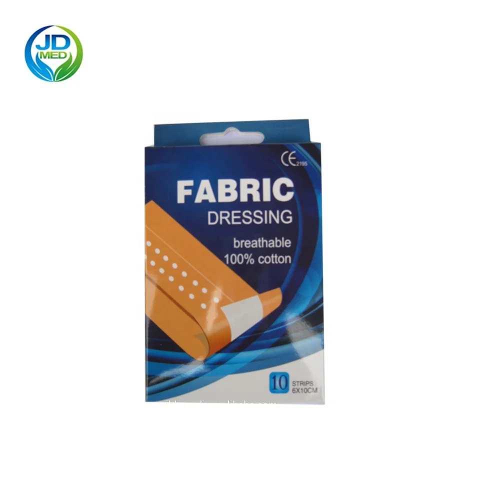 Direct factory-  First Aid Sterile Adhesive fabric Wound Plaster  100pcs/box,/fabric plaster
