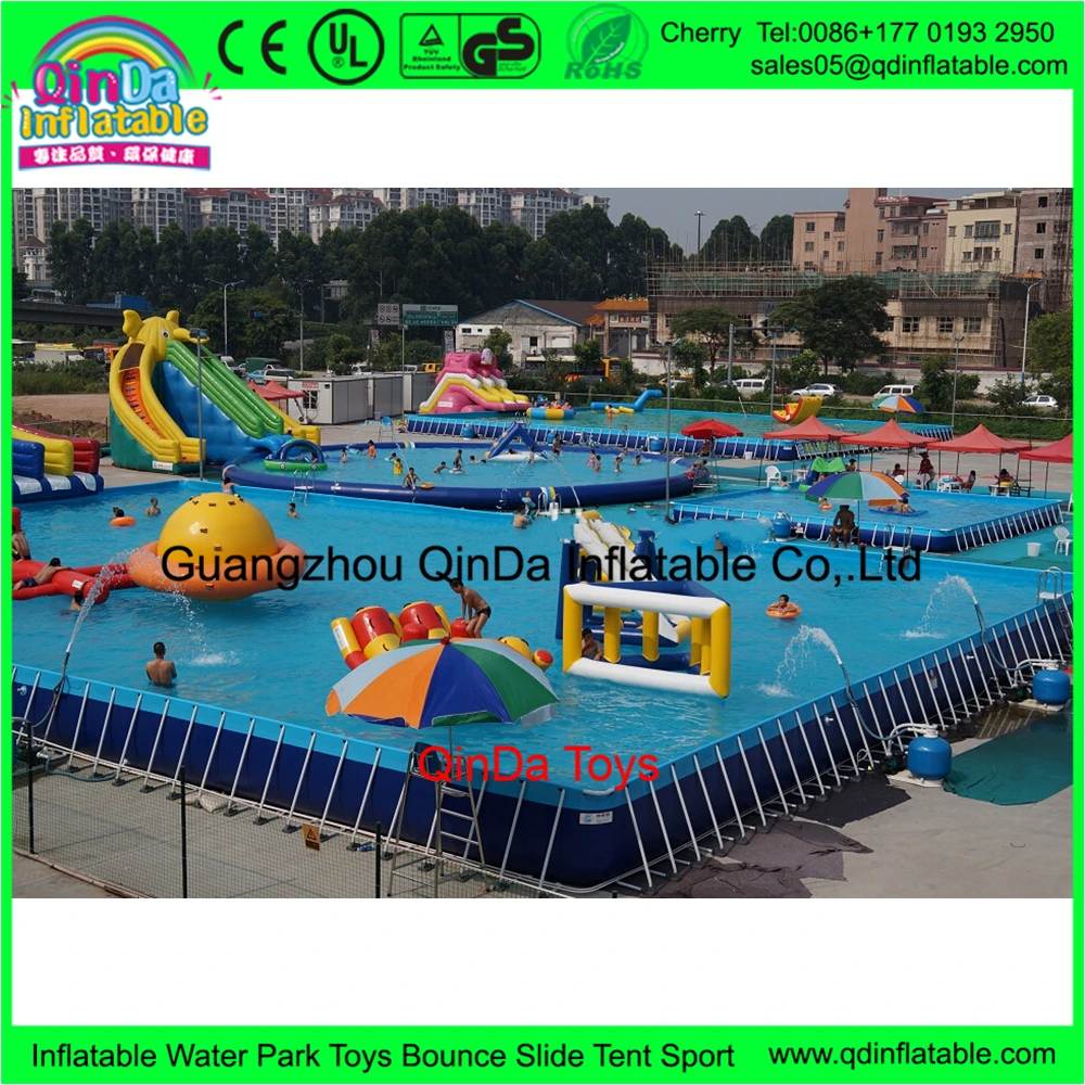 
Commercial outdoor giant rectangular above ground swimming pool for water park 
