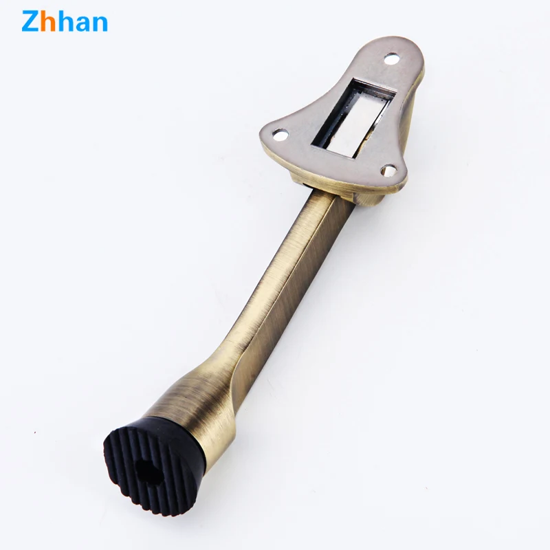 Kick Down Foot Operated Door Stop Stopper Prop Stay Spring Flip Door Stopper Zinc Alloy Graphic Design N/A