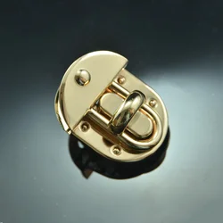 Fancy bag accessories metal push lock for handbags accessories