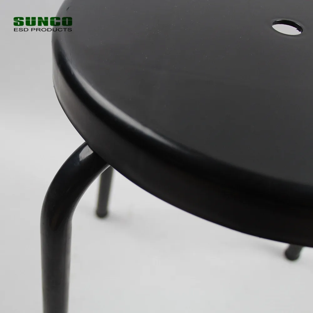 Black Round Plastic ESD Stool Anti-static Chairs wholesale in China
