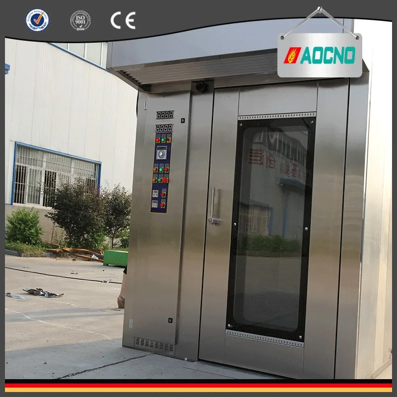 64 trays baking used toast bread gas rotary oven for bakery machine