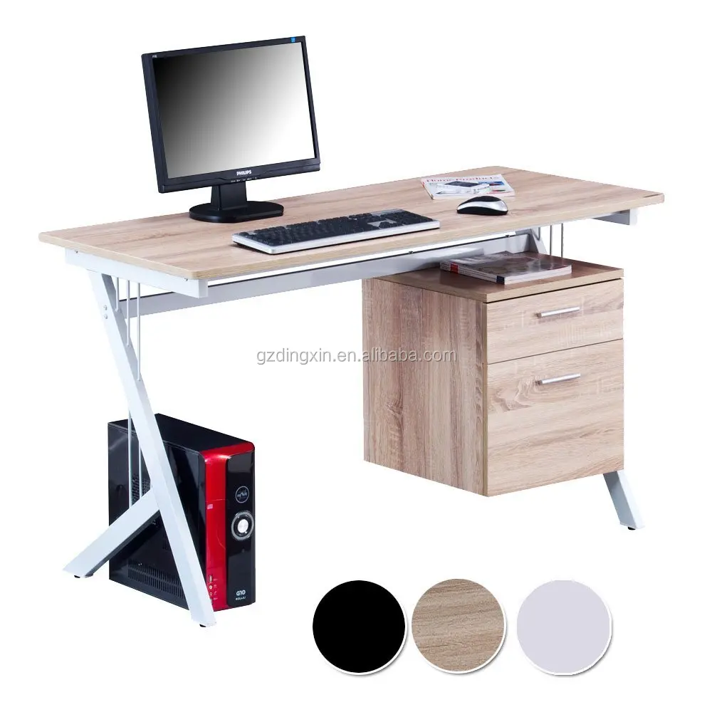 office desk computer pc table,modern computer desk amazon with A4 suspensions drawers
