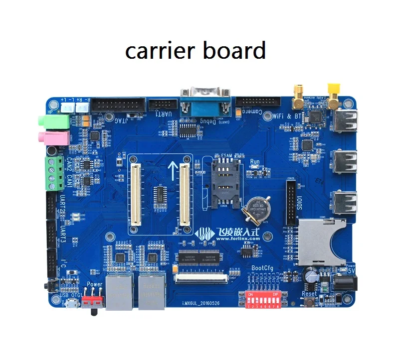 i.MX6UL Linux Board With  Dual Ethernet Ports + 4.3' Resistive LCD + GPS module