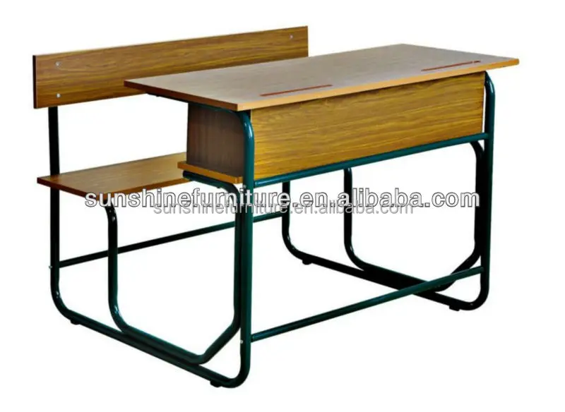 
2015 newly stable wood double school table bench, school desk, with bench school shelf desk and chair for students 