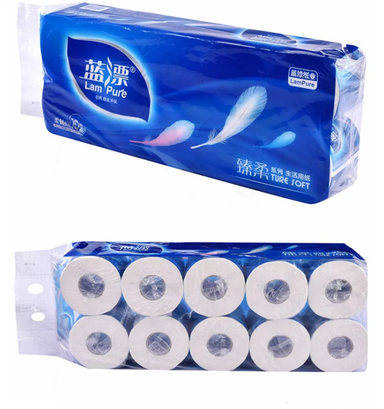 Bamboo Pulp Tube-Free Toilet Paper Tissue Roll