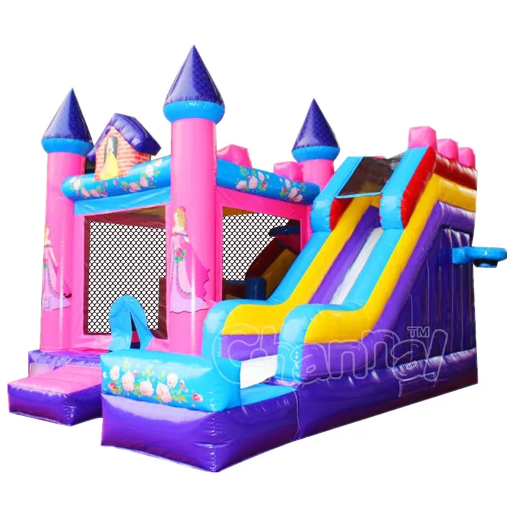 Popular hot sale Princess  Bounce House jump Combo slide obstacle bouncer jumper bounce house inflatable jumping castle  Combo