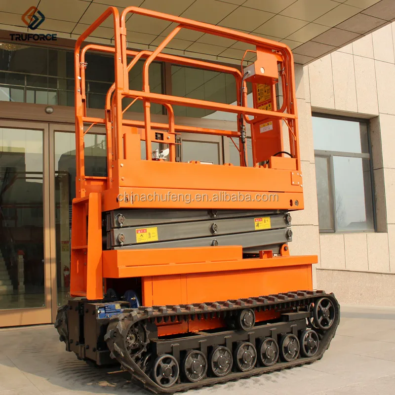  Самоходный гусеничный ножничный подъемник с питанием от батареи высотой 8 м