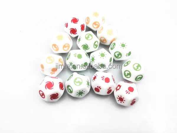 custom 12 sided laser engraved dice