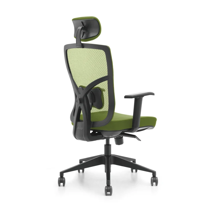 Дешевые Современные Сетки офисный стул с поясничной нейлоновой базой