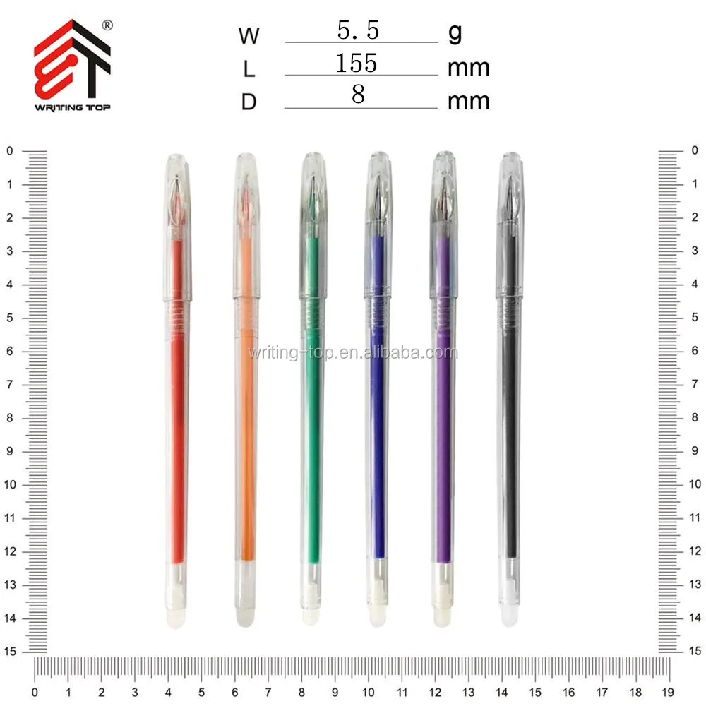 Temperature magic disappearing ink slim erasable ballpoint pen
