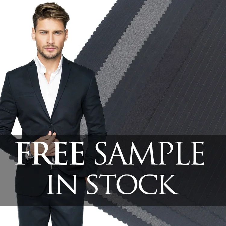 
High Grade In Stock Wholesale Wool Suit Fabric 