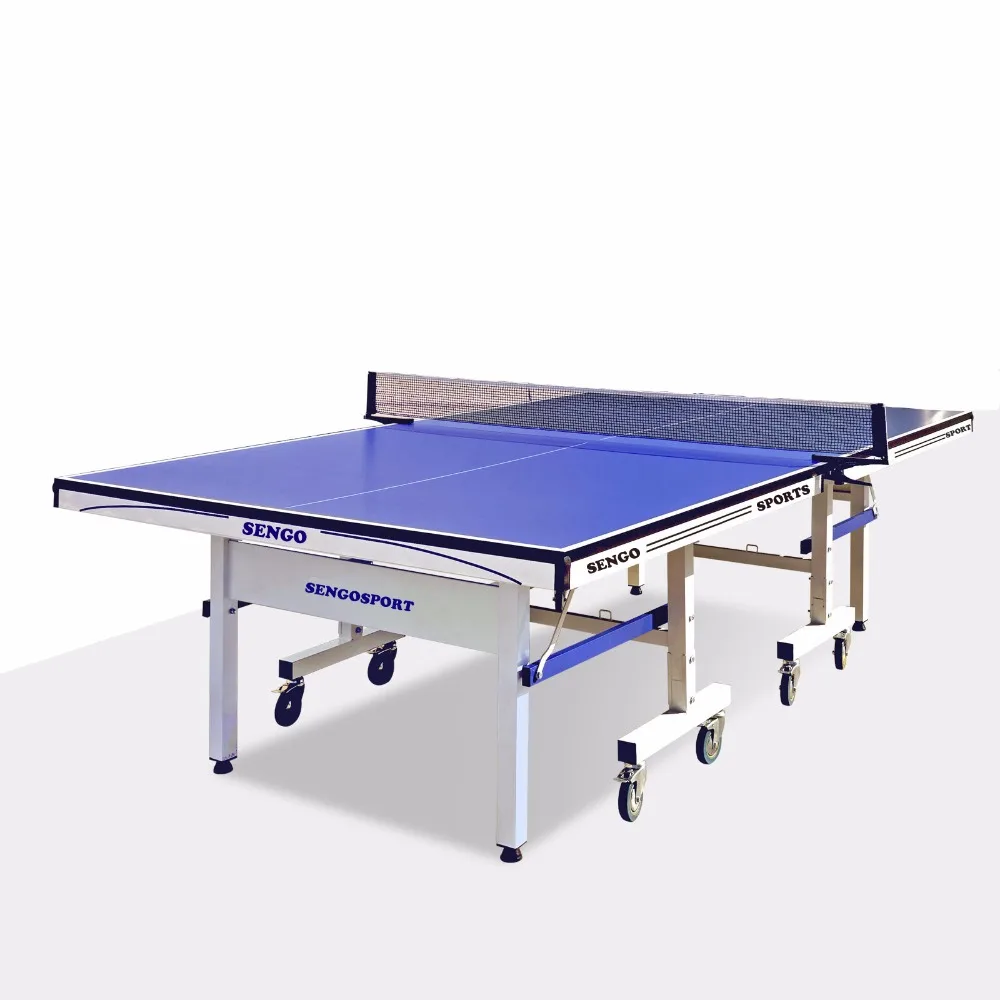 Good quality Sanwei table tennis table 25mm folding legs pingpong table