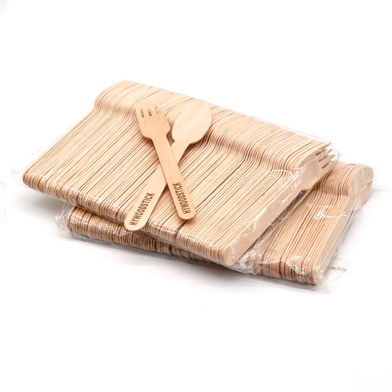 HY Couverts Bois Personnalisable Certified Wooden Cutlery For Table