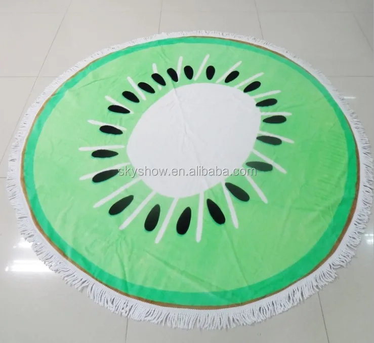 Watermelon Shaped Round Beach Towel