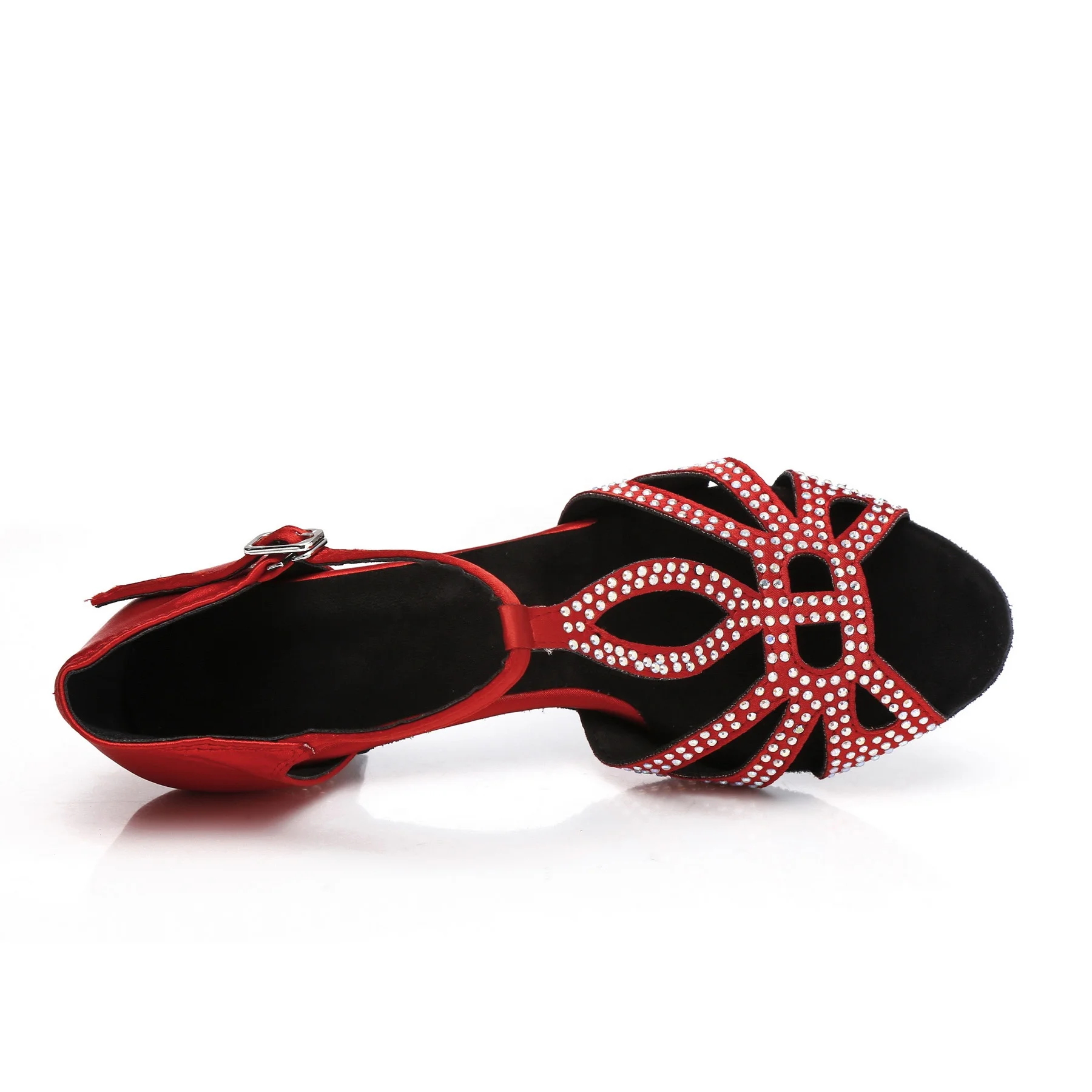 
New Salsa shoes L348 satin + rhinestone different with high ladies Latin dance shoes 