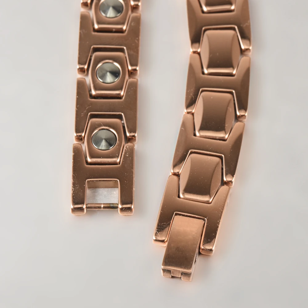 99.999% pure germanium rose gold plated tungsten germanium bracelet