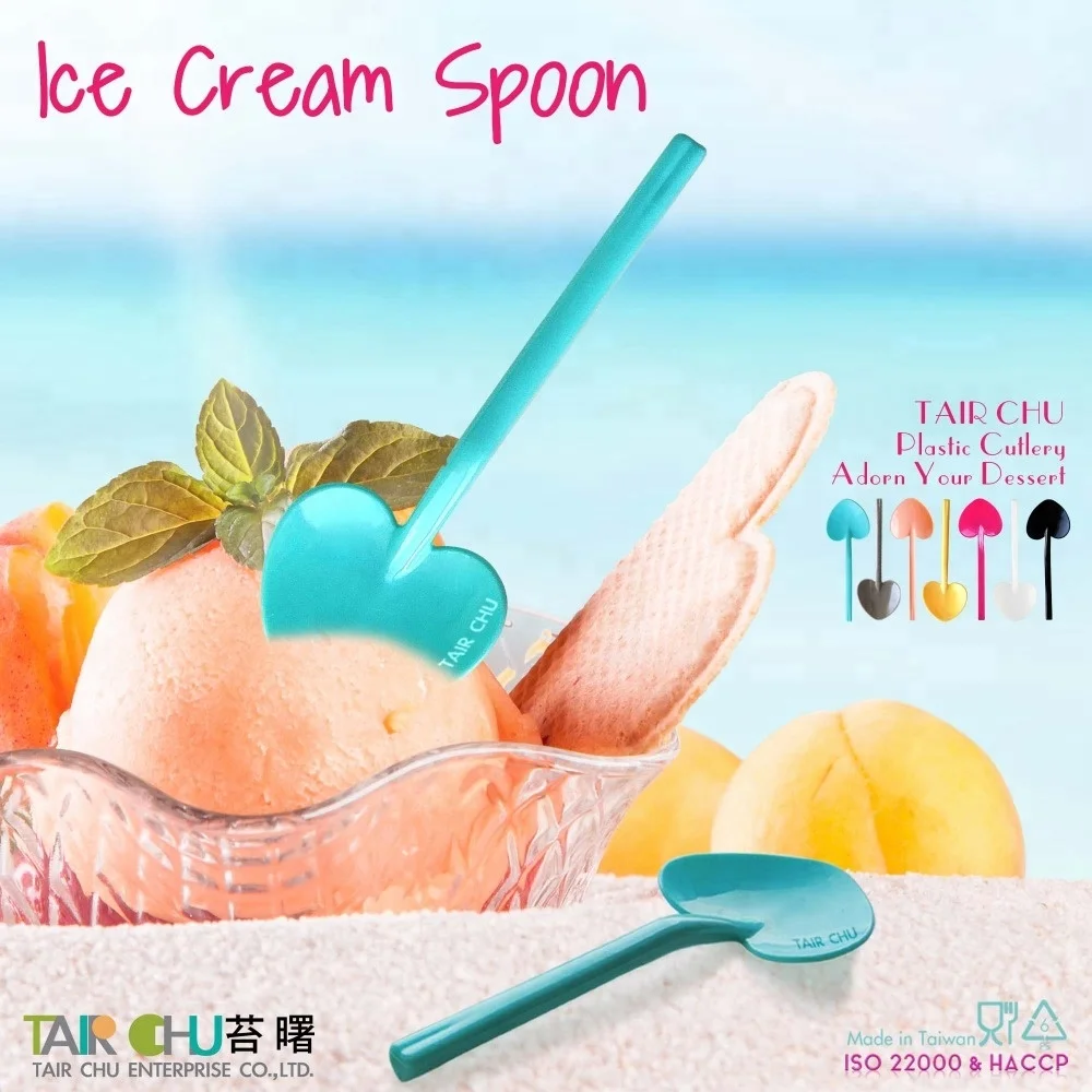 Made in Taiwan HACCP Certified Colorful Plastic Disposable Spoon