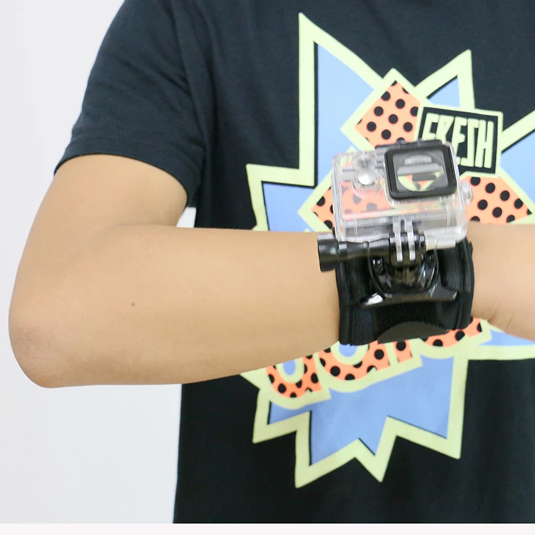 
Go pro Accessories 360 Degree Rotating Wrist Hand Strap Band Mount Holder For Go Pro He ro 4 2 3 3+ SJ4000 Action Camera YD-ZH07 